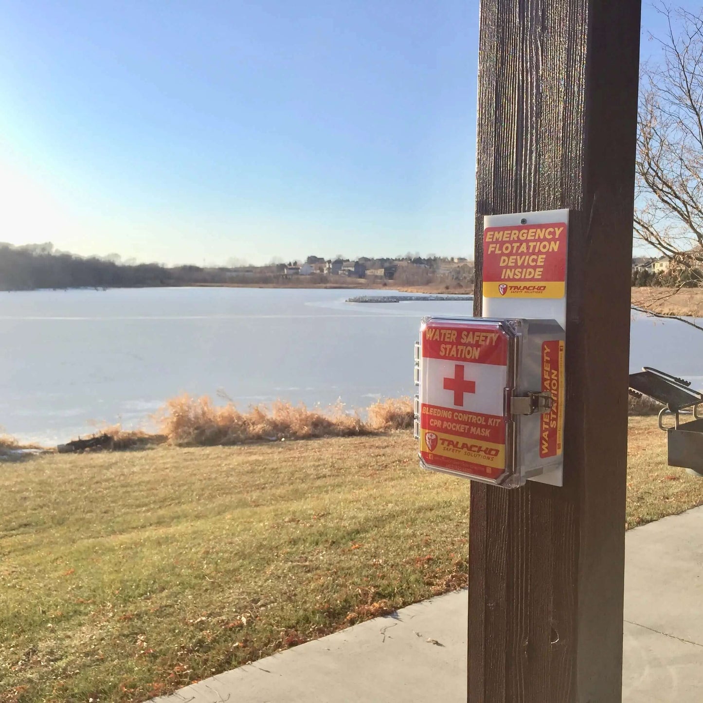 Water Safety Station is a public access kit used to help general public bridge the gap between time of injury and time of paramedics arrival.