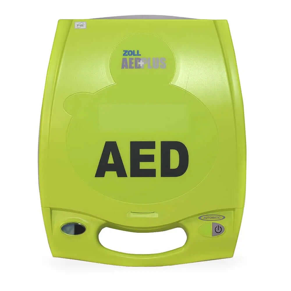 Zoll AED Plus defibrillator with CPR feedback for reliable emergency use in schools, offices, and churches
