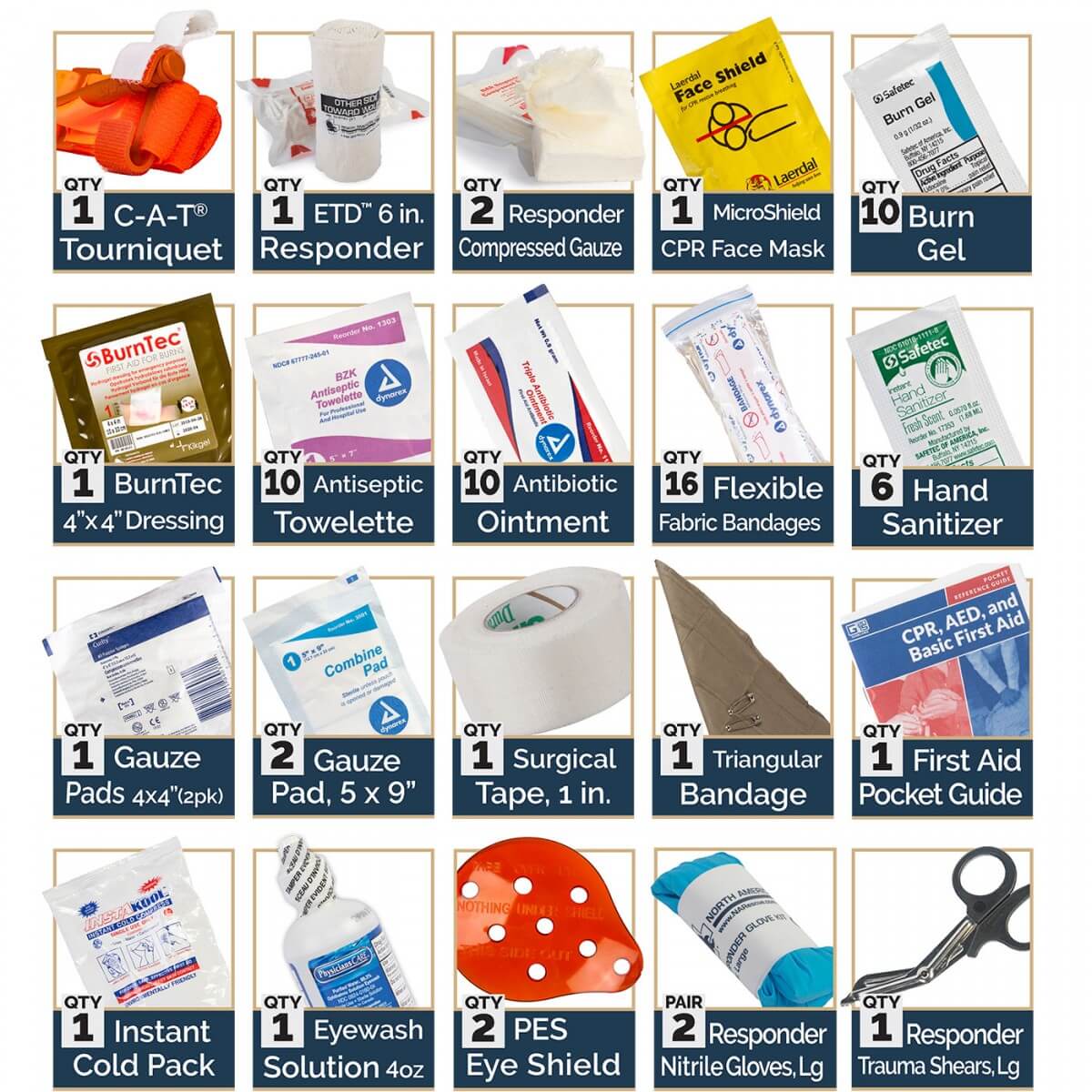OSHA/ANSI approved first aid supplies