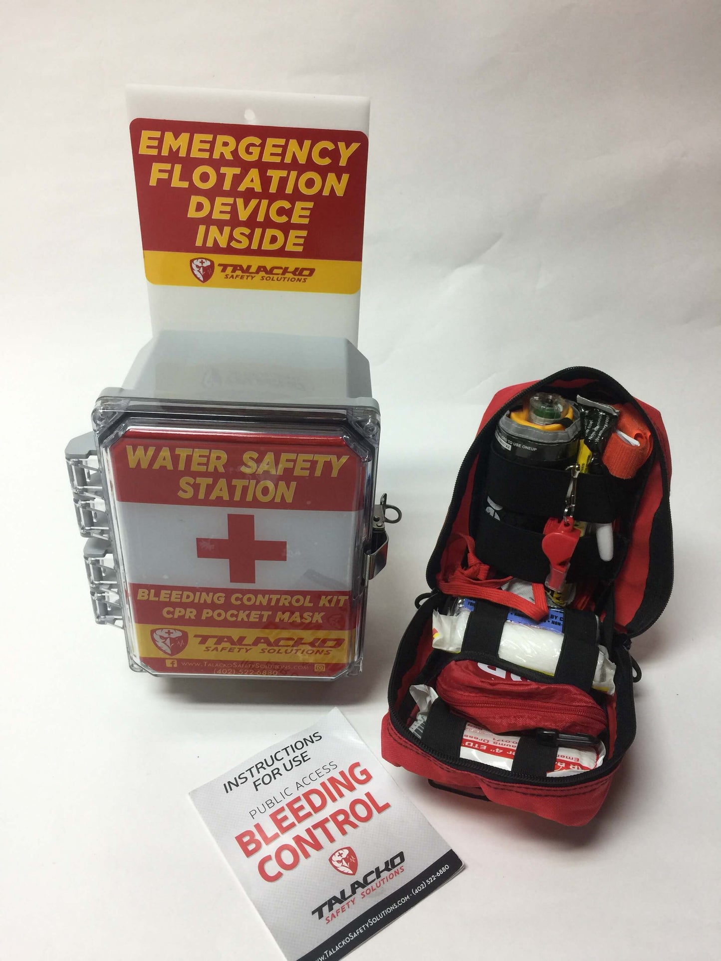 Water Safety Station combines life saving products for recreational water use. 
