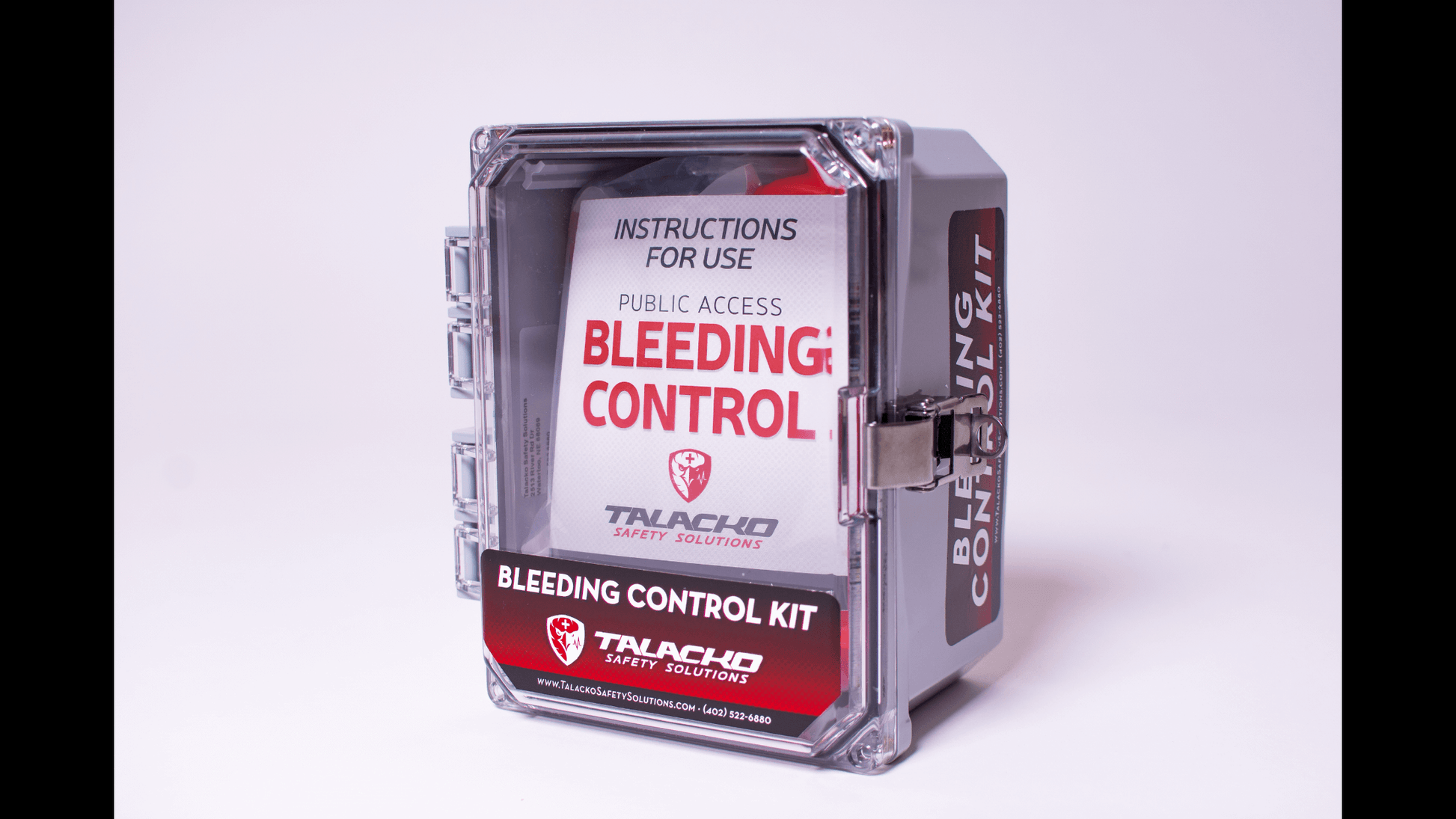 leeding Control enclosure, will hold two commercial zip-lock bleeding control kits or one in a nylon tactical molle.